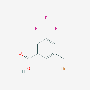molecular formula C9H6BrF3O2 B1381298 3-(Bromomethyl)-5-(trifluoromethyl)benzoic acid CAS No. 2090298-17-0