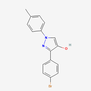 molecular formula C16H13BrN2O B1381300 3-(4-Bromophenyl)-1-p-tolyl-1H-pyrazol-4-ol CAS No. 1202030-45-2
