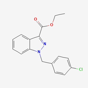 molecular formula C17H15ClN2O2 B13813004 Ethyl 1-(P-chlorobenzyl)-indazolyl-3-carboxylate 