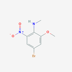 molecular formula C8H9BrN2O3 B1381303 4-bromo-2-methoxy-N-methyl-6-nitroaniline CAS No. 1799973-80-0