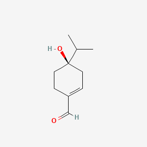 molecular formula C10H16O2 B13813031 (4R)-4-hydroxy-4-propan-2-ylcyclohexene-1-carbaldehyde 