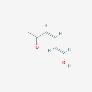 molecular formula C6H8O2 B13813057 2,4-Hexadienal,5-hydroxy-,(E,Z)-(9CI) 