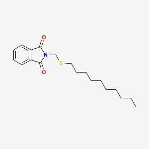 molecular formula C19H27NO2S B13813063 2-[(Decylsulfanyl)methyl]-1h-isoindole-1,3(2h)-dione CAS No. 6310-34-5