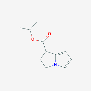 molecular formula C11H15NO2 B13813065 Isopropyl 2,3-dihydro-1H-pyrrolizine-1-carboxylate CAS No. 66635-71-0