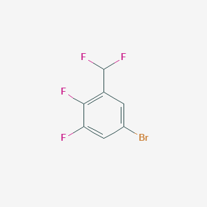 molecular formula C7H3BrF4 B1381307 5-Bromo-1-(difluoromethyl)-2,3-difluorobenzene CAS No. 1805422-92-7