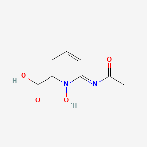 molecular formula C8H8N2O4 B13813096 6-Acetylimino-1-hydroxypyridine-2-carboxylic acid 