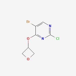 molecular formula C7H6BrClN2O2 B1381310 5-Bromo-2-chloro-4-(oxetan-3-yloxy)pyrimidine CAS No. 1602823-78-8