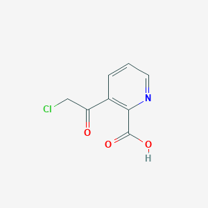 molecular formula C8H6ClNO3 B13813105 3-(Chloroacetyl)pyridine-2-carboxylic acid CAS No. 500689-81-6
