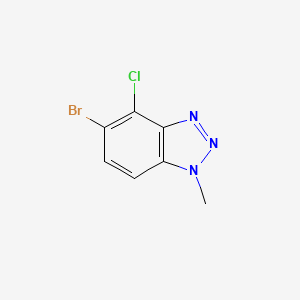 molecular formula C7H5BrClN3 B1381311 5-溴-4-氯-1-甲基-1H-苯并[d][1,2,3]三唑 CAS No. 1799976-49-0