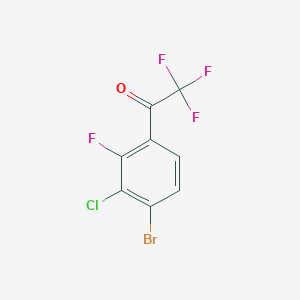 molecular formula C8H2BrClF4O B1381312 1-(4-Bromo-3-chloro-2-fluorophenyl)-2,2,2-trifluoroethan-1-one CAS No. 1695359-94-4