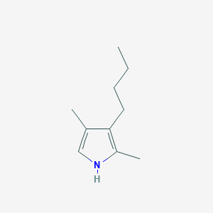 molecular formula C10H17N B13813129 2,4-Dimethyl-3-butylpyrrole 