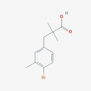 molecular formula C12H15BrO2 B1381313 3-(4-Bromo-3-methylphenyl)-2,2-dimethylpropanoic acid CAS No. 1803608-90-3