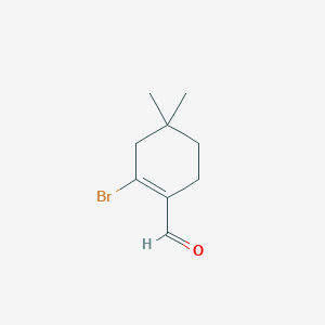 molecular formula C9H13BrO B1381314 2-Bromo-4,4-dimethylcyclohex-1-enecarbaldehyde CAS No. 251980-67-3