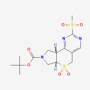 (6aS,9aR)-tert-butyl 2-(methylsulfonyl)-6a,7,9,9a-tetrahydropyrrolo[3',4':5,6]thiopyrano[4,3-d]pyrimidine-8(5H)-carboxylate 6,6-dioxide