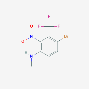 molecular formula C8H6BrF3N2O2 B1381319 4-bromo-N-methyl-2-nitro-3-(trifluoromethyl)aniline CAS No. 1799976-87-6