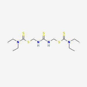 molecular formula C13H26N4S5 B13813270 Carbonothioylbis(iminomethylene) bis(diethyldithiocarbamate) CAS No. 6142-41-2