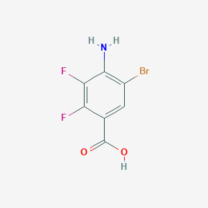 molecular formula C7H4BrF2NO2 B1381329 4-Amino-5-bromo-2,3-difluorobenzoic acid CAS No. 1379365-61-3