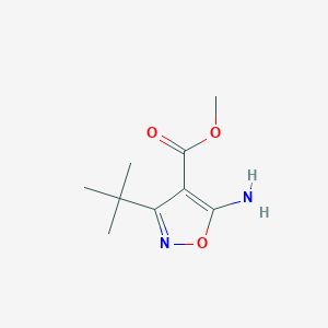 molecular formula C9H14N2O3 B13813291 Methyl 5-amino-3-tert-butyl-1,2-oxazole-4-carboxylate CAS No. 23286-45-5