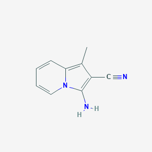 molecular formula C10H9N3 B1381332 3-Amino-1-methylindolizine-2-carbonitrile CAS No. 1284237-37-1