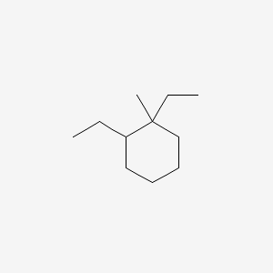 molecular formula C11H22 B13813338 1,2-Diethyl-1-methylcyclohexane CAS No. 61141-79-5