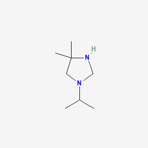 molecular formula C8H18N2 B13813361 Imidazolidine, 4,4-dimethyl-1-isopropyl- CAS No. 64038-70-6