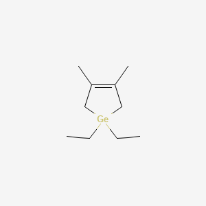 molecular formula C10H20Ge B13813362 Germacyclopent-3-ene, 1,1-diethyl-3,4-dimethyl- CAS No. 5764-67-0