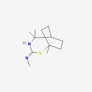 molecular formula C12H22N2S B13813377 N,1,5,5-Tetramethyl-2-thia-4-azabicyclo[4.2.2]dec-3-EN-3-amine CAS No. 5391-77-5