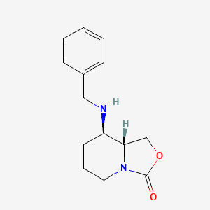 molecular formula C14H18N2O2 B1381342 cis-8-(benzylamino)hexahydro-oxazolo[3,4-a]pyridin-3-one CAS No. 1434141-96-4