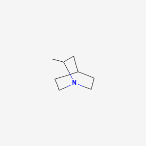molecular formula C8H15N B13813430 Quinuclidine, 2-methyl- CAS No. 5261-65-4