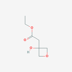 molecular formula C7H12O4 B1381346 乙酸-2-(3-羟基氧杂环-3-基)乙酯 CAS No. 1638771-95-5