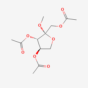 molecular formula C12H18O8 B13813551 beta-D-threo-2-Pentulofuranoside, methyl, triacetate CAS No. 54451-98-8