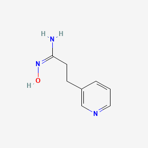 molecular formula C8H11N3O B13813562 N-Hydroxy-3-pyridin-3-YL-propionamidine 