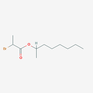 molecular formula C11H21BrO2 B13813592 2-Bromopropionic acid, 2-octyl ester CAS No. 130232-43-8