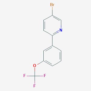molecular formula C12H7BrF3NO B1381360 5-Bromo-2-(3-(trifluoromethoxy)phenyl)pyridine CAS No. 1449578-59-9