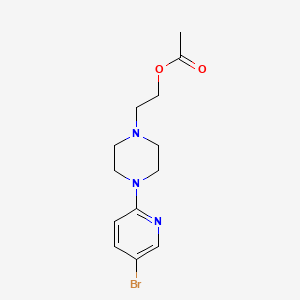 molecular formula C13H18BrN3O2 B1381362 2-[4-(5-Bromopyridin-2-yl)piperazin-1-yl]ethyl acetate CAS No. 1823184-03-7