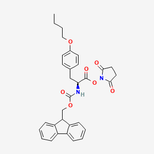 molecular formula C32H32N2O7 B13813623 N-alpha-(9-Fluorenylmethyloxycarbonyl)-O-tert-butyl-L-tyrosine succinimidyl ester 