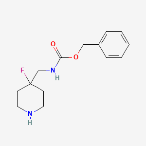 molecular formula C14H19FN2O2 B1381363 Benzyl ((4-fluoropiperidin-4-yl)methyl)carbamate CAS No. 1262408-52-5