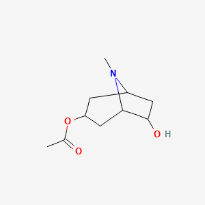 molecular formula C10H17NO3 B13813676 3-Acetoxy-6-hydroxytropane 