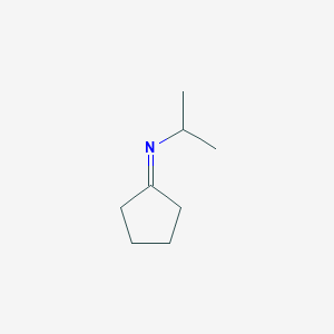 molecular formula C8H15N B13813706 N-Cyclopentylidene isopropyl amine CAS No. 61955-29-1