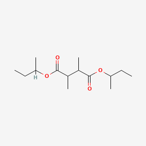 molecular formula C14H26O4 B13813727 Butanedioic acid, 2,3-dimethyl-, bis(1-methylpropyl) ester 