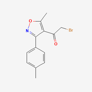 molecular formula C13H12BrNO2 B1381374 2-Bromo-1-(5-methyl-3-p-tolylisoxazol-4-yl)ethanone CAS No. 1159981-09-5