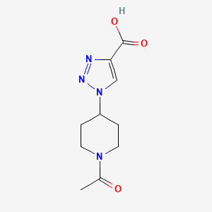 molecular formula C10H14N4O3 B1381375 1-(1-Acetylpiperidin-4-yl)-1H-1,2,3-triazole-4-carboxylic acid CAS No. 1707563-16-3