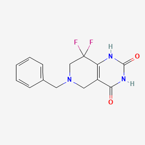 molecular formula C14H13F2N3O2 B1381376 6-benzyl-8,8-Difluoro-5,6,7,8-tetrahydropyrido[4,3-d]pyrimidine-2,4-diol CAS No. 1255666-61-5
