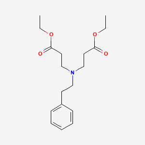 molecular formula C18H27NO4 B13813763 Ethyl 3-[(3-ethoxy-3-oxopropyl)-(2-phenylethyl)amino]propanoate CAS No. 57958-47-1