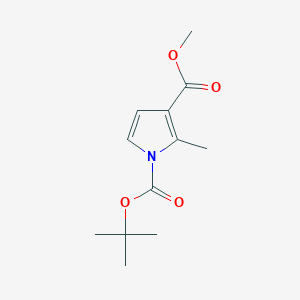 molecular formula C12H17NO4 B1381378 1-tert-butyl 3-methyl 2-methyl-1H-pyrrole-1,3-dicarboxylate CAS No. 1803588-85-3