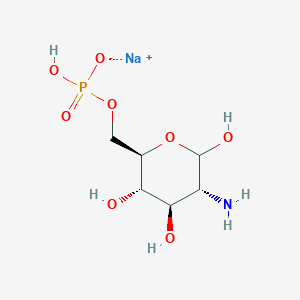 molecular formula C6H13NNaO8P B13813795 sodium ((2R,3S,4R,5R)-5-amino-3,4,6-trihydroxytetrahydro-2H-pyran-2-yl)methyl hydrogenphosphate 