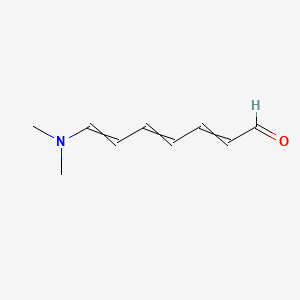 molecular formula C9H13NO B13813831 N,N-Dimethylamino-2,4,6-heptatriene-7al 