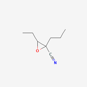 molecular formula C8H13NO B13813872 Oxiranecarbonitrile, 3-ethyl-2-propyl- 