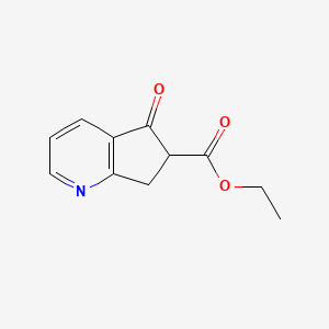 molecular formula C11H11NO3 B1381391 ethyl 5-oxo-5H,6H,7H-cyclopenta[b]pyridine-6-carboxylate CAS No. 1609572-20-4
