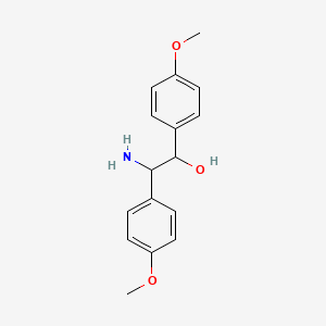 molecular formula C16H19NO3 B13813926 2-amino-1,2-bis(4-methoxyphenyl)ethanol CAS No. 530-34-7